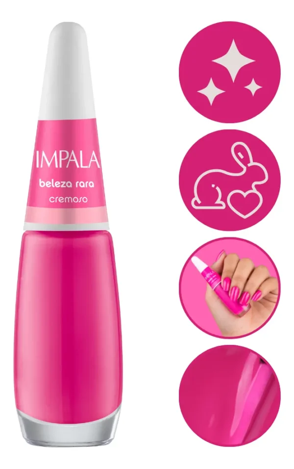 Esmalte Cremoso Impala A Cor Da Sua Moda Beleza Rara 7,5ml - Imagem 4
